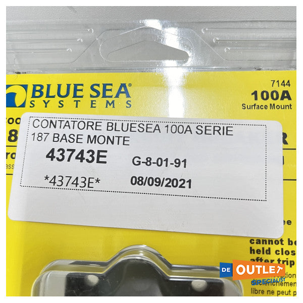 Головний автоматичний вимикач серії Blue Sea 187 100А 12/24В - 7144-100А