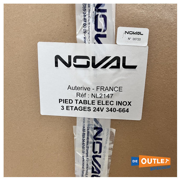 Noval Electric Table 3 -Part Pedestal Stainless Steel - NL2417