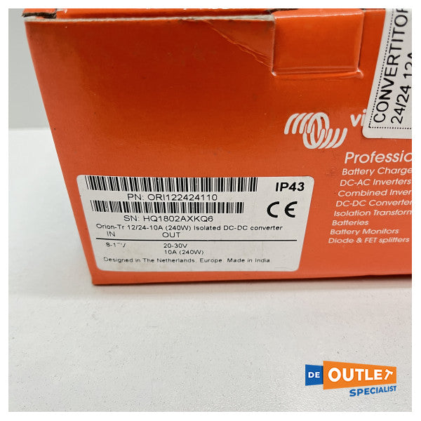 Victron Orion-T-TR DC-DC Invertisseur 24-24V-12A-ORI242428110