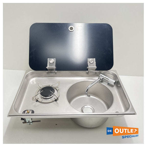 CAN SRL cucina a gas con lavello in vetro - 048651