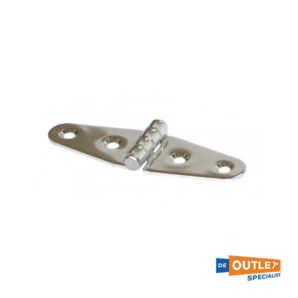 Roca Hinge en acier inoxydable 100 x 30 mm d'argent