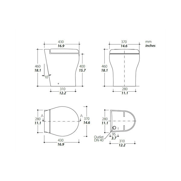 Tecma Elegance 2G High Solftclose 24V Electric Boat toilet - C2G024NW/D04C00