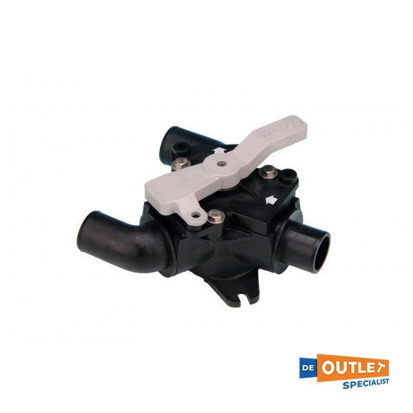 Jabsco Plastic Y Valve noir 38 mm-4549-1000