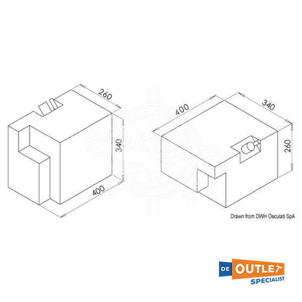 Oscculai Auzer en eau potable 49L avec pompe à eau potable 12V - 52.194.22