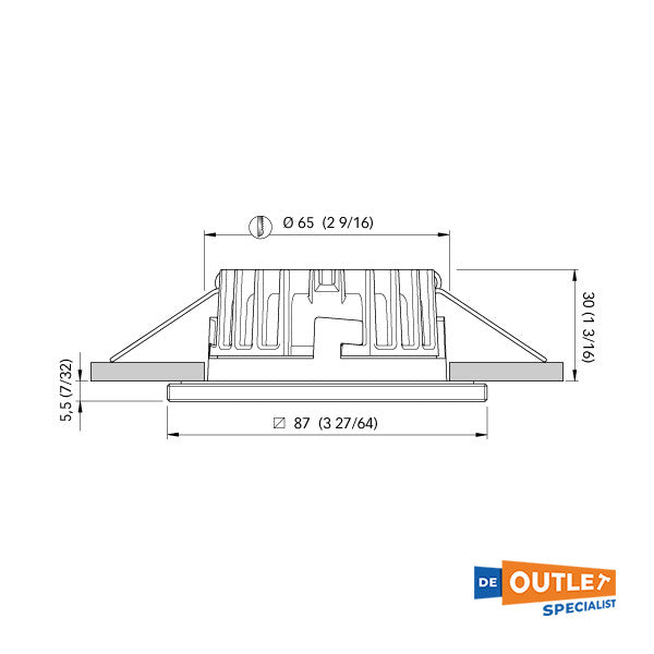 Mancha de luz del LED de vidrio de Daphne 12/24V - FAMP3182V12CD01