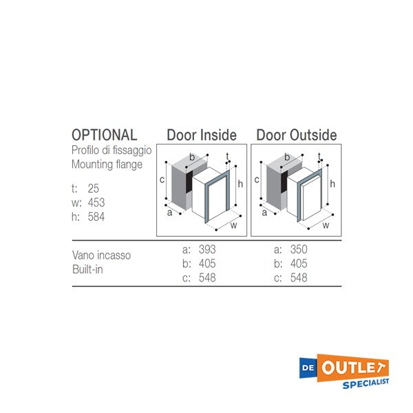 Vitrifrigo C39i Nevera del compresor 39L construido -en 12/24V