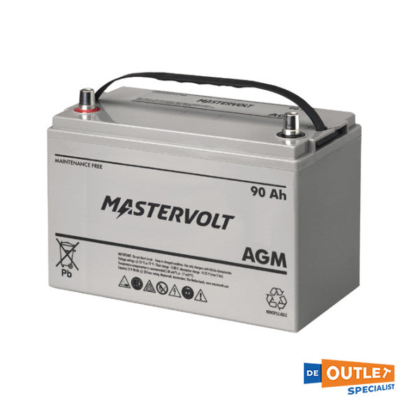 Mastervolt onderhoudsvrije AGM accu 12V - 90 Ah - 62000900