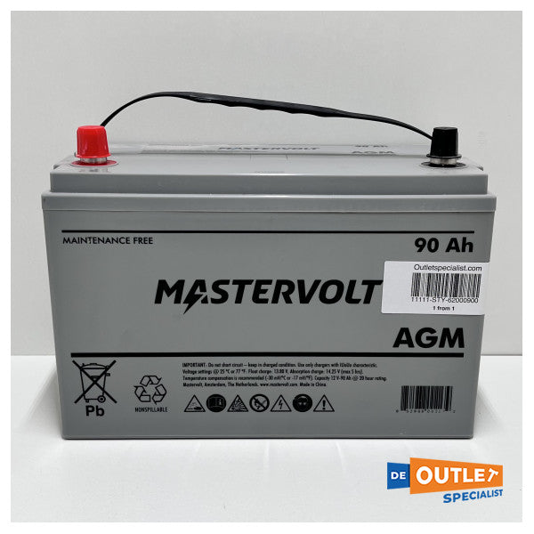 Mastervolt onderhoudsvrije AGM accu 12V - 90 Ah - 62000900