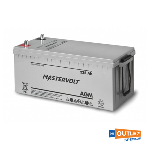 Batteria Mastervolt AGM senza manutenzione 12V - 225 Ah grigio - 62002250