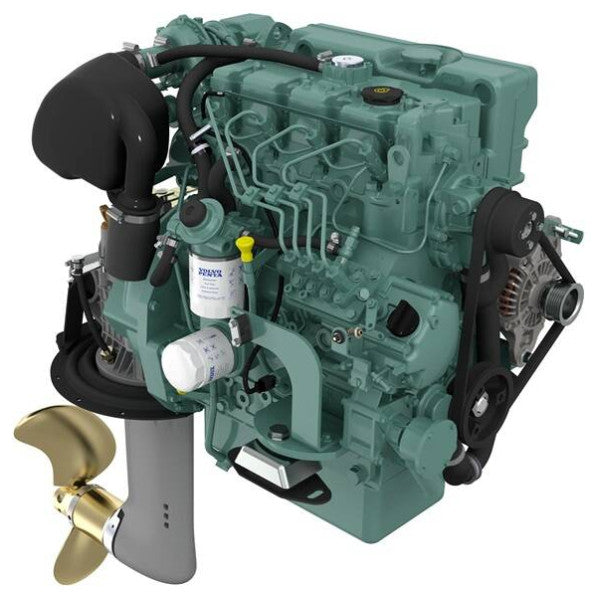 Volvo Penta D2-75 Moteur diesel marin 75HP avec SailDrive des années 150