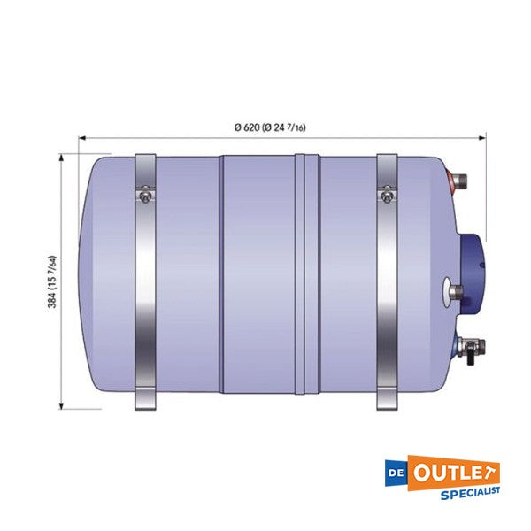 Chaudière électrique rapide B3 40L 800W 360 x 620 mm