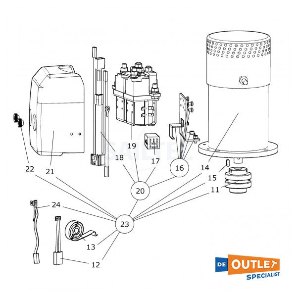 MOTEUR DE LA SUPE SEMPLE SE170 pour l'arc -thrust 24V - SE170 / 250TC