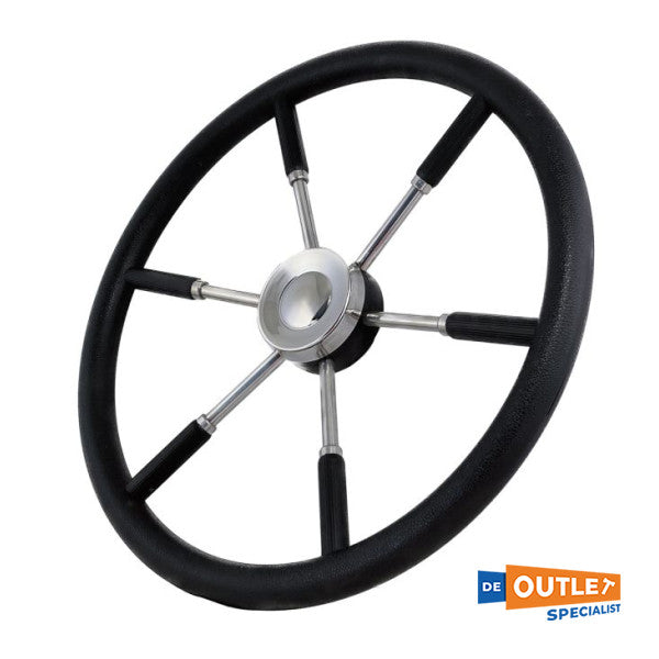 Allpa Type 9 Plastic steering wheel Black 6 -spoke stainless steel 55 cm - 068955