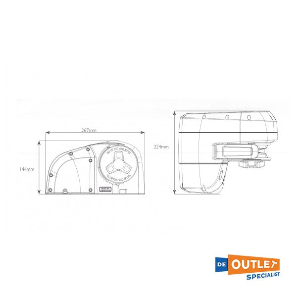 Lewmar HX1 500W Wincor de l'ancre électrique 12V / 6 mm - 69140038