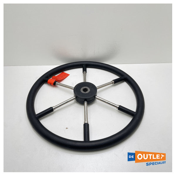 عجلة قيادة ستازو من نوع 12 ذات 6 أذرع سوداء 550 مم