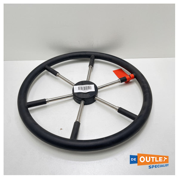 عجلة قيادة ستازو من نوع 12 ذات 6 أذرع سوداء 550 مم