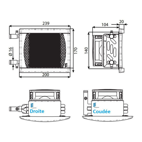 エアロテナー ヘリオス 2000 12V 熱交換器 - FA0282104100
