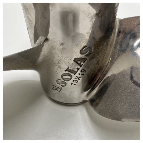 Solas NS3 13 x 19 ruostumattomasta teräksestä valmistettu 3-siipinen potkuri RH - 9431-130-19