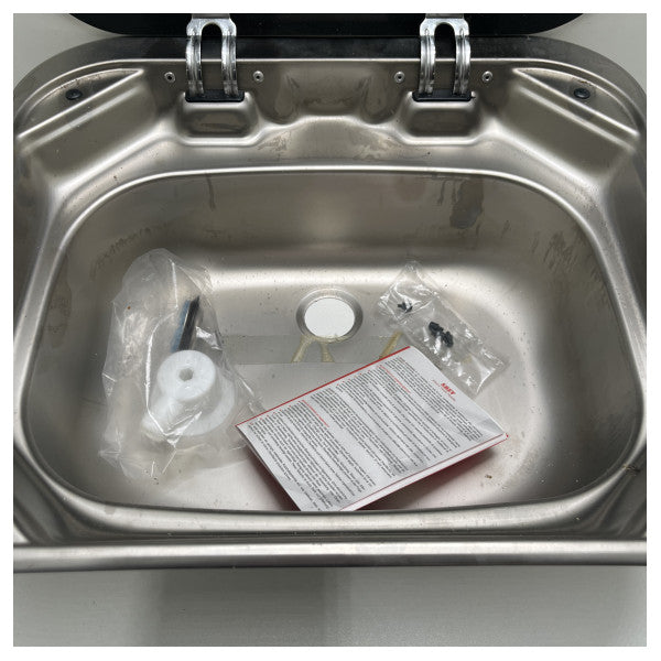 Lavello Dometic Smev in acciaio inox con coperchio 420 x 370 mm - 9600029460