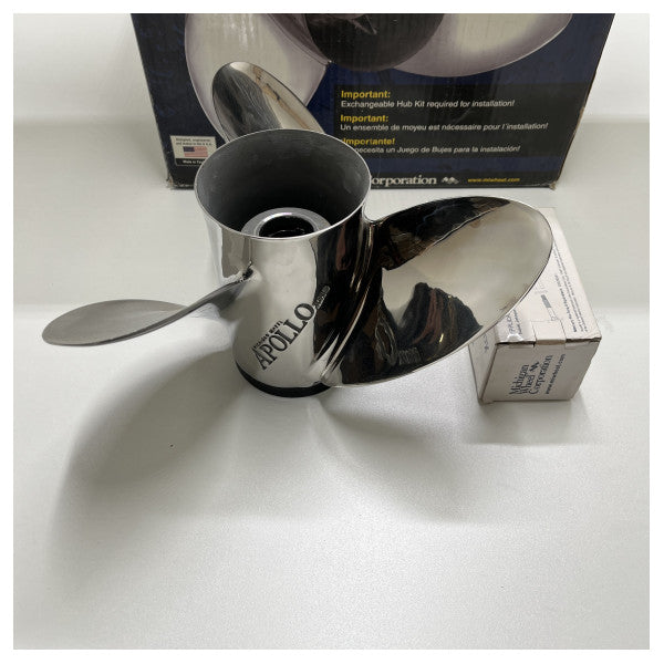 アポロ3ブレードステンレススチールプロペラ 13 x 21 R - 993146