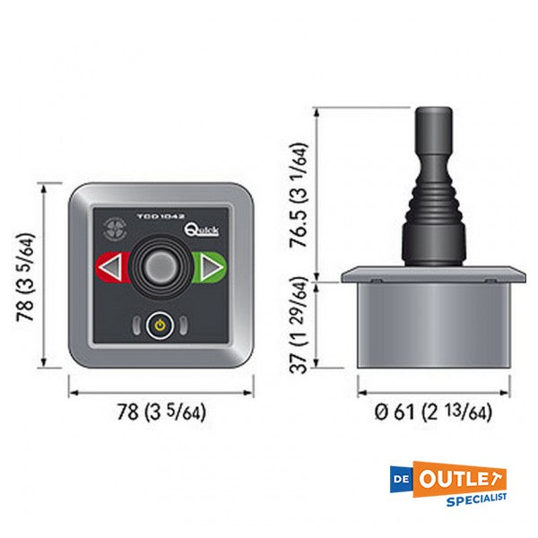 Quick TCD1042 joystick boegschroef controller