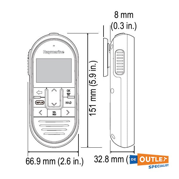 Raymarine Raymic60/70 wired handset - A80289