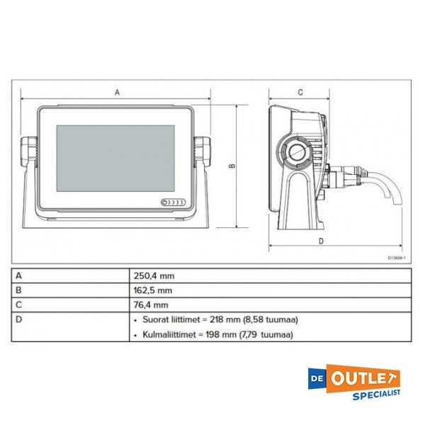 Raymarine Axiom 7+ 7 pouces Affichage multifonctionnel - E70634