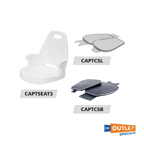 Vetus Captain Direering Chair Kuip Size White - CapTeseat3