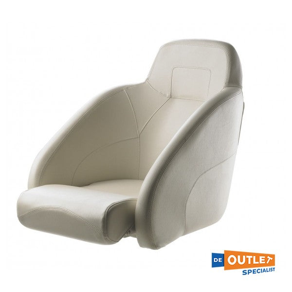 Vetus Queen pliable en cuir pliable chaise blanche - chfus