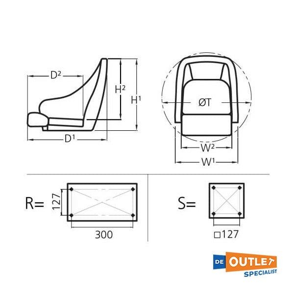 Vetus matelot en cuir chaise de direction en cuir marron - chseammbb