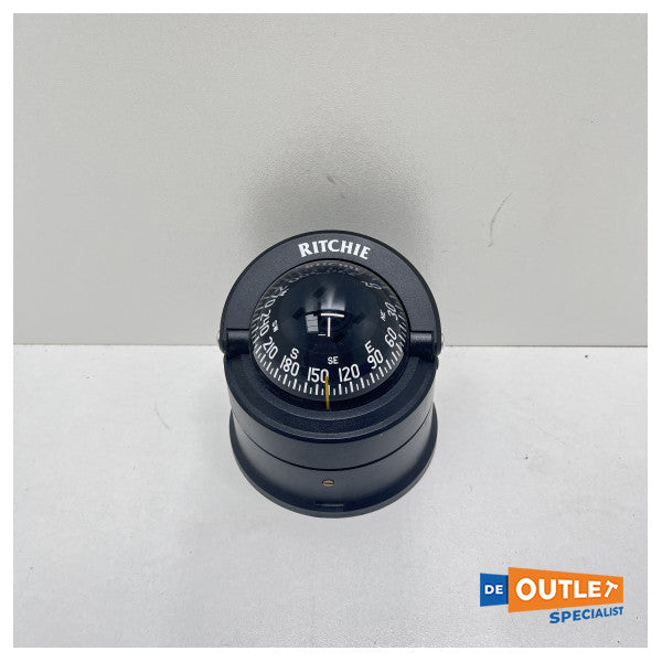بوصلة ريتشي D-55 المستكشف D-55 المثبتة على السطح باللون الأسود