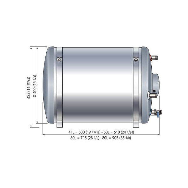 Chaudière en acier inoxydable rapide BX60 60L avec chauffage du moteur - FLBX6012S000A00