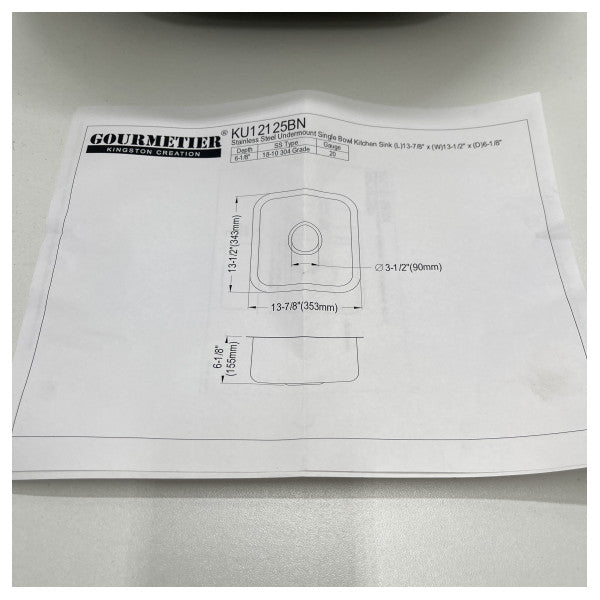 Gourmentier KU12125BN kuhinjski sudoper od nehrđajućeg čelika