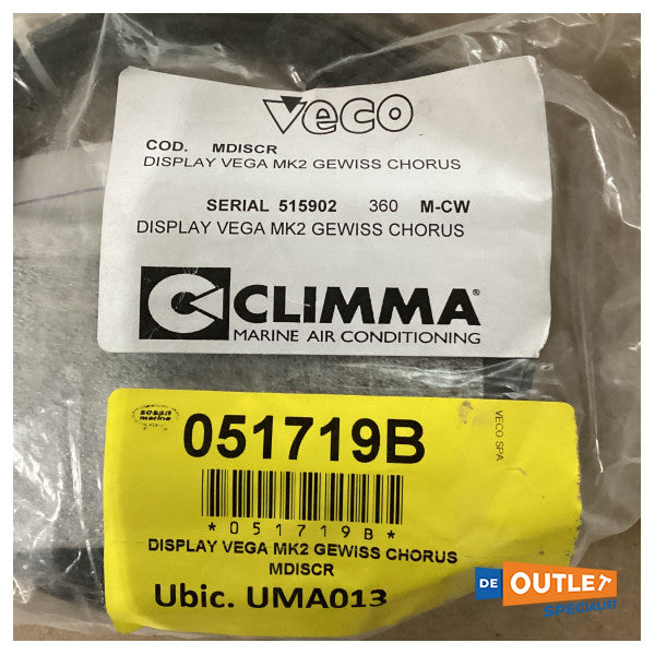 Climma Vega MK2 Airco Remote Controller Affichage