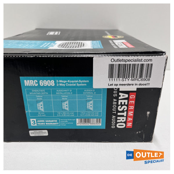 Altifalante coaxial de 2 vias à prova de água German Maestro 140W - MRC6908