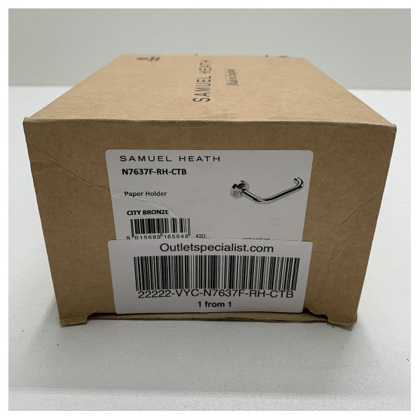 Suporte para papel em bronze Samuel Heath N7637F-RH-CTB