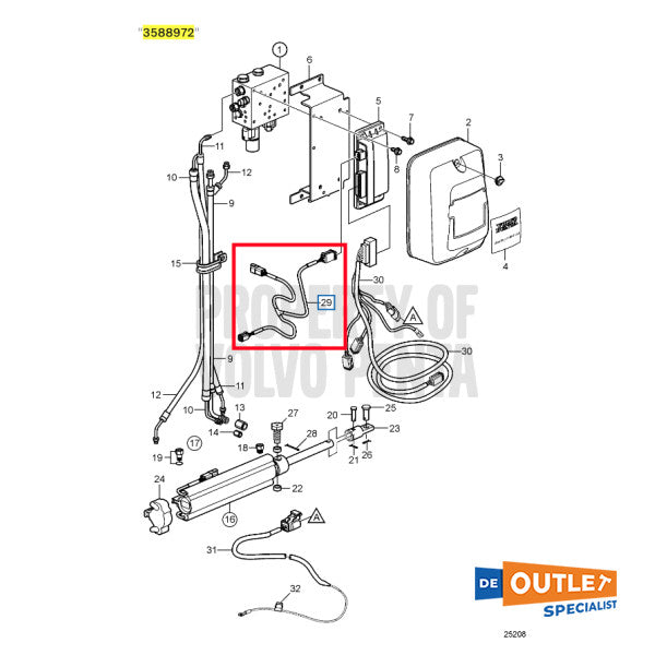 Volvo Penta T -Series Kabelverbindungskabel - 3588972