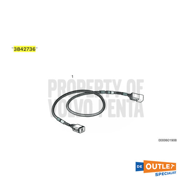 Volvo Penta EVC extension cable 6-pole 9 meter - 3842736