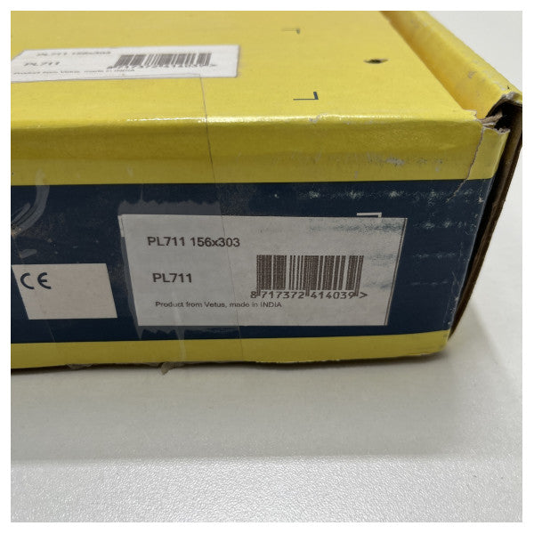 Vetus PL711 アルミ舷窓 156 x 303 mm ブラック