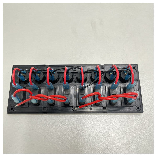 8-drożny panel przełączników elektrycznych Allpa czarny 12V