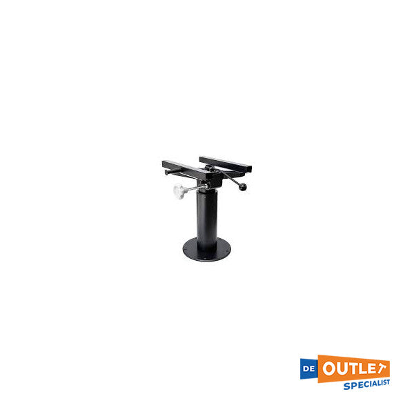 Besenzoni S315 pedestal de assento ajustável revestido a alumínio preto