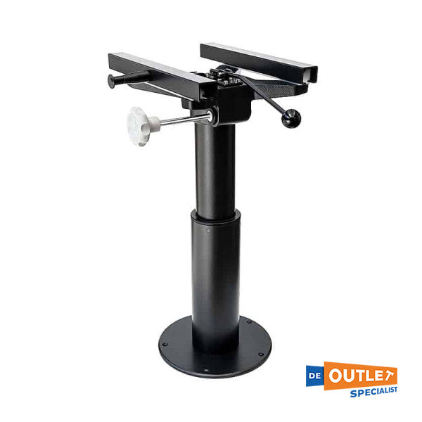 Besenzoni S315 pedestal de assento ajustável revestido a alumínio preto