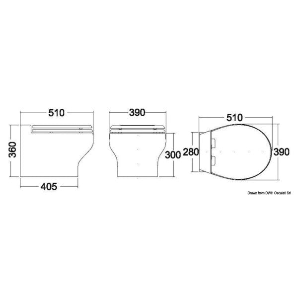 Tecma Silence Plus 2G inodoro eléctrico corto con SoftClose - T -S2G024DW/D04C00