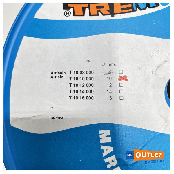 Roll Trem T10 10 000 10 mm Polyester double ligne tressée blanc - 150 mètres