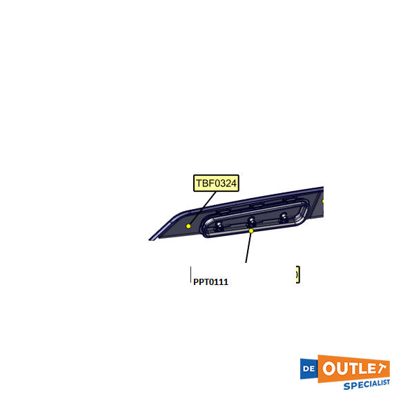 Lewmar Dehler 34 port side aft window opening - TBF0324