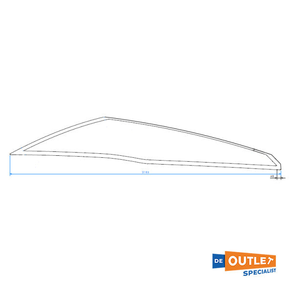 Lewmar Sealine S335V Portside Fenêtre avant Rectangular - TBF0767