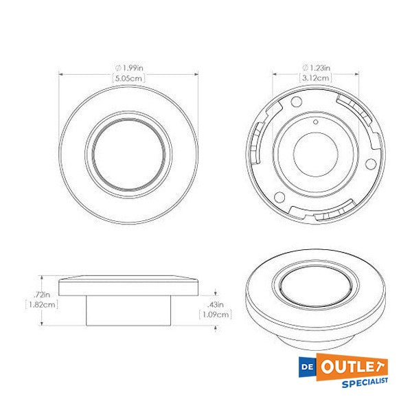 Lumitec Orbit LED verlichting 12V 50 mm