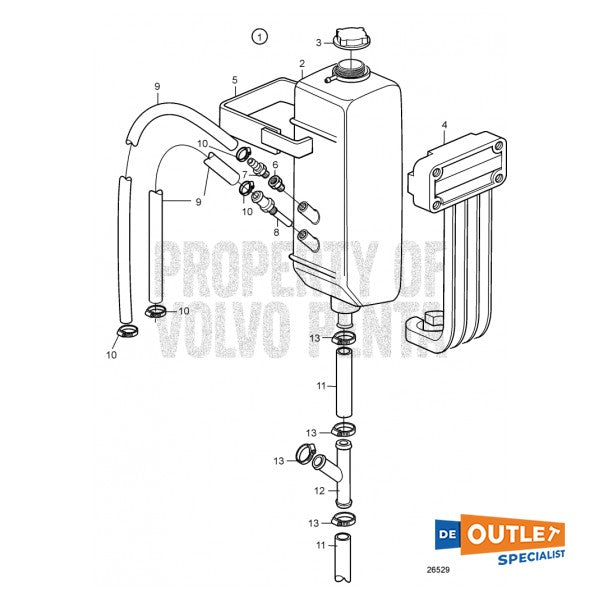 Volvo Penta D3-110 Expansion Tank Kit - 21656191