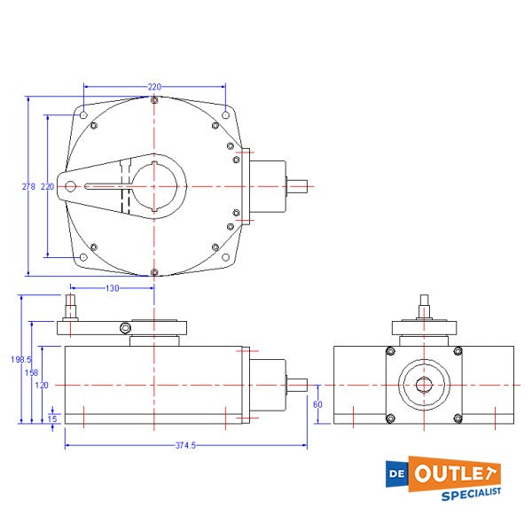 Jefa BRG10-67 transmission reduction gearbox 1:6.7