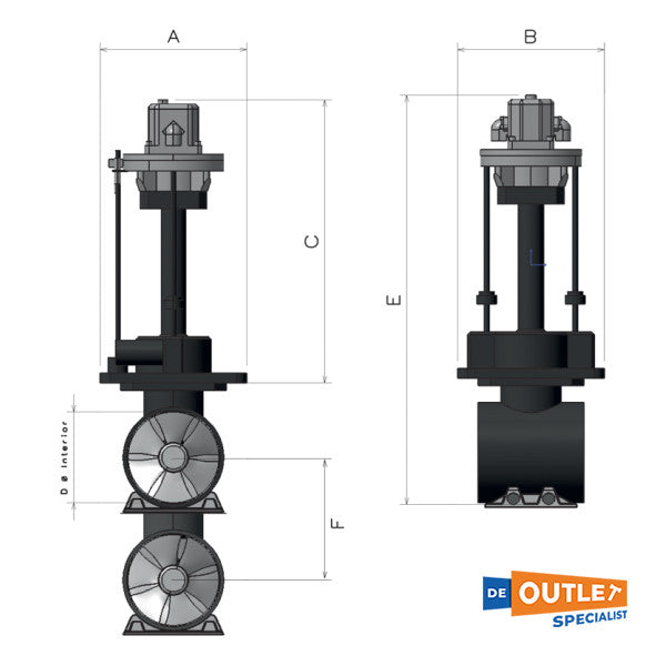 Max Power VIP 250 empuje de arco retráctil 24V | 145 kgf | 250 mm - 35043